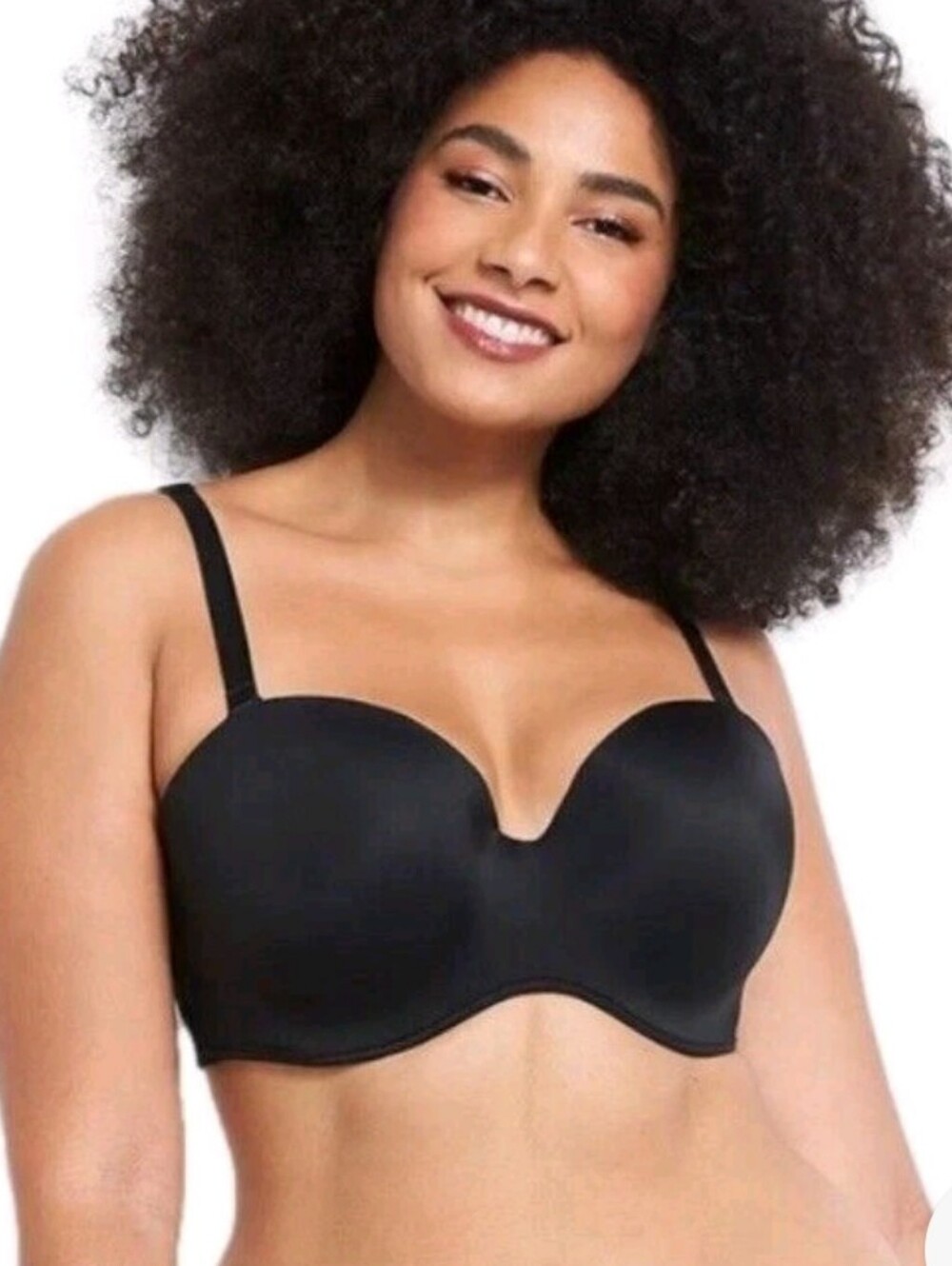 Cacique 42C Black Smooth Boost Strapless Multi-Way